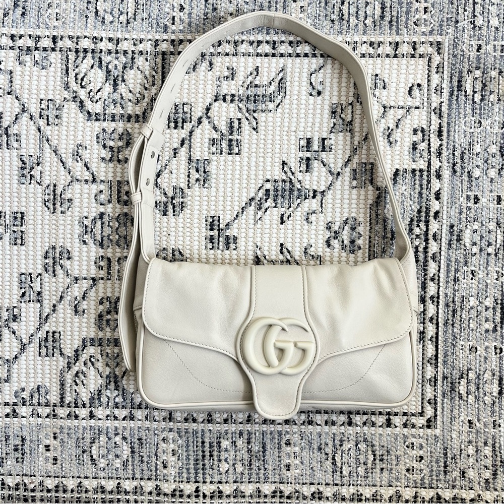 SOLD NEW Gucci White Aphrodite Small Leather Shoulder Bag - Picture 5 of 15